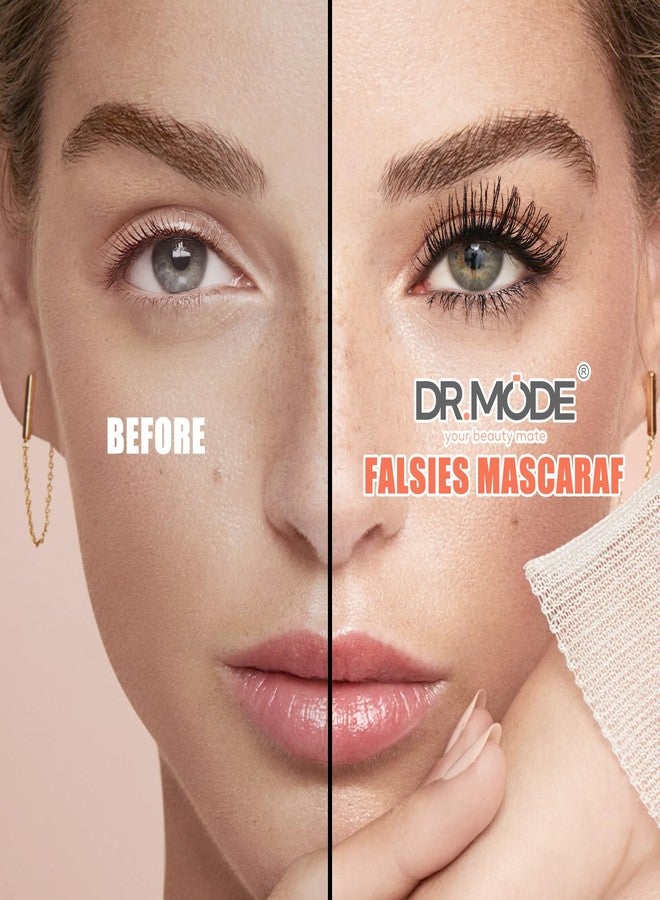 درمود ماسكارا سوداء لتكثيف وتطويل الرموش، عبوة من قطعتين، ماسكارا رموش بألياف حريرية رباعية الأبعاد، مقاومة للماء، تطيل الرموش 5 مرات وتمنحها كثافة وتجعيدًا، ماسكارا 2 في 1 مقاومة للتلطخ، تدوم طويلًا، تمنح الرموش كثافة ونعومة فائقة، مكياج مثالي للنساء - Image 2